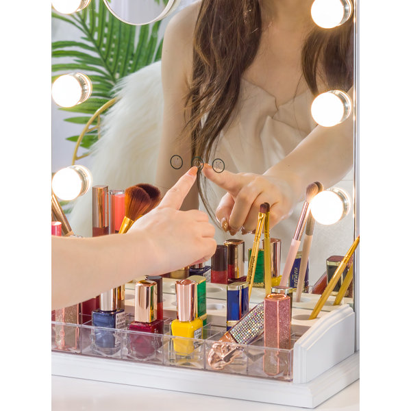 Rosdorf Park Schuler Vanity Hollywood Touch Control Frameless Lighted